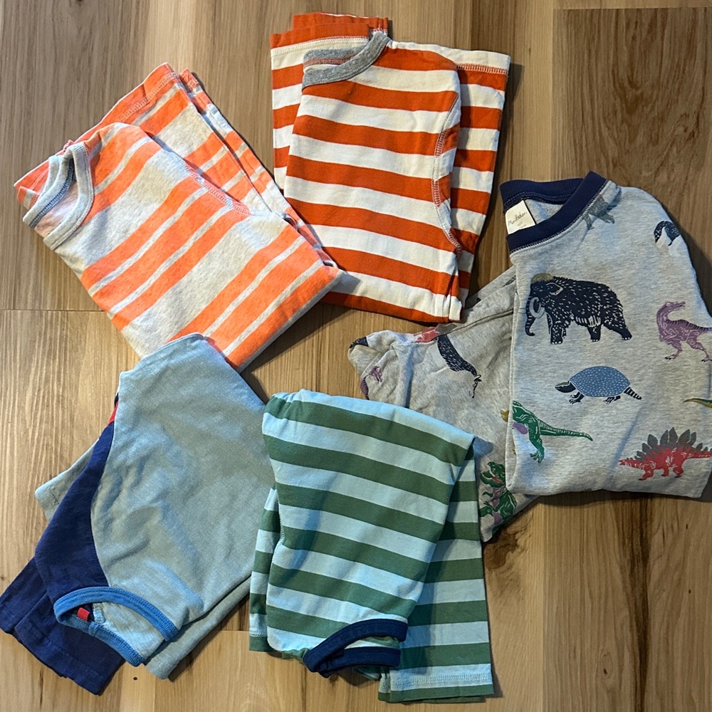 Boden/Mini Boden Kids Striped and Dinosaur: Tops and one set of pajamas -LOT